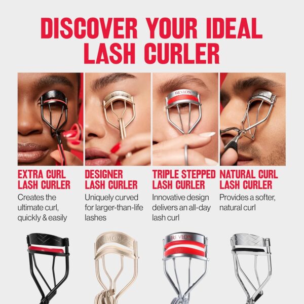 Revlon Natural Curl Lash Curler for Lifted Eyelashes, with Non-Slip Finger Grips, Easy to Use, 1 Count - Image 11