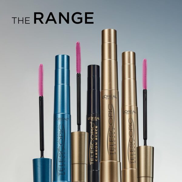 L'Oreal Paris Makeup Original Telescopic Lengthening Mascara, Waterproof Black - Image 8