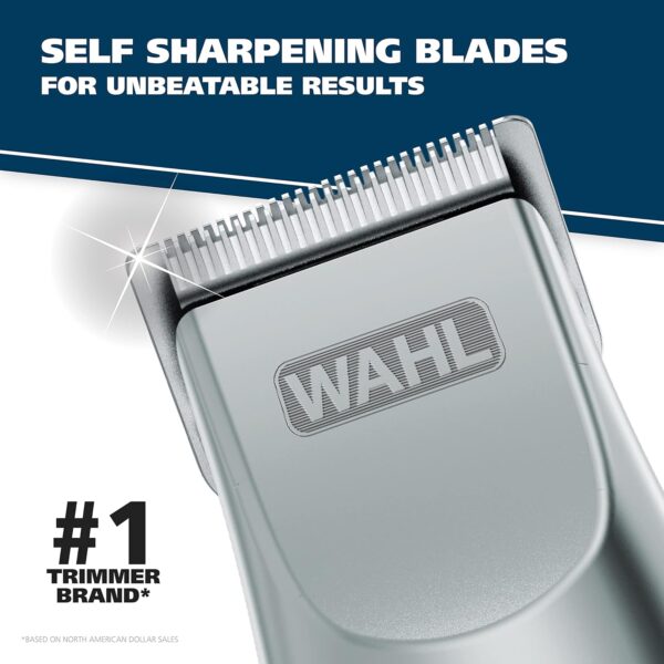 Wahl Groomsman Battery Operated Mens Beard Trimmer for Hair, Nose Hair, and Mustache Grooming Kit, Precision-Ground Blades, 14 Different Trimming Lengths - Model 5621V - Image 3