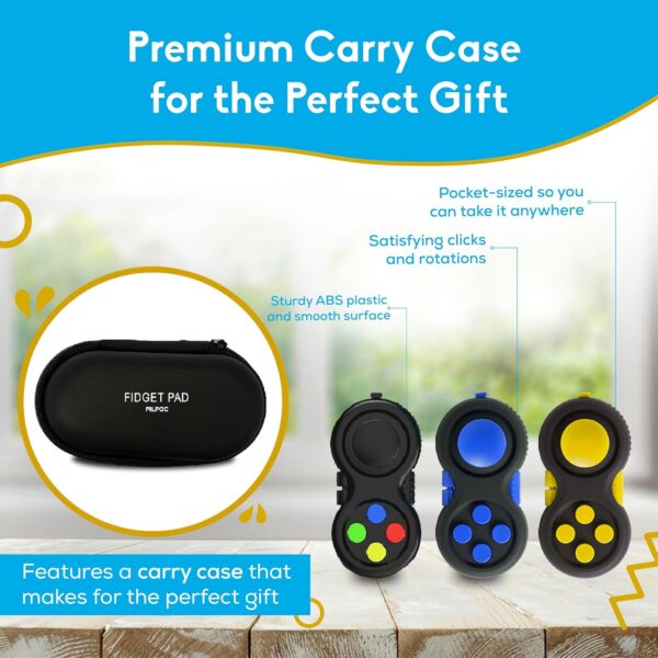 PILPOC Fidget Pad, Fidget Controller Toy for Highly Increased Focus, Reduced Stress & Anxiety, Enhances Productivity & Calms Nerves for ADHD, Remote Control Sensory Play for Kids (Black) - Image 7