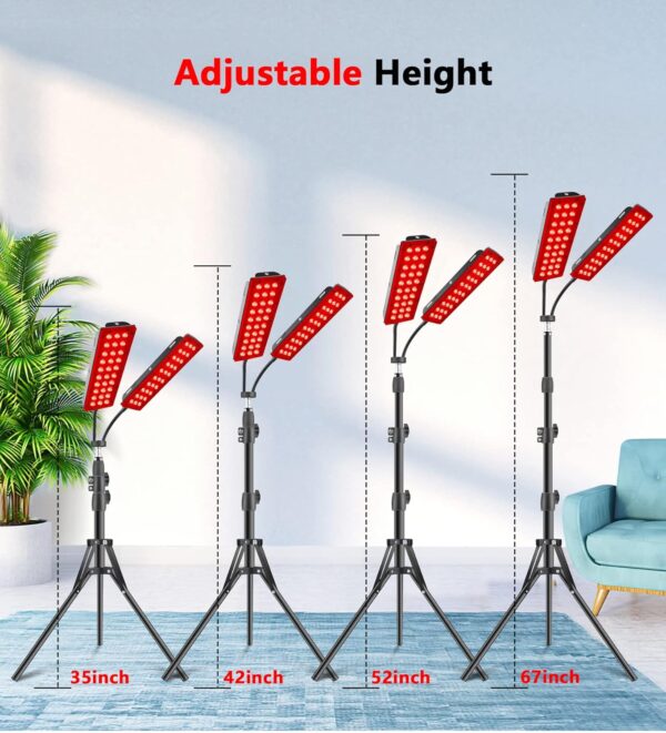 Red Light Therapy Lamp, Infrared Light Therapy with Stand - 660nm Redlight and 850nm Near Infrared Light Device for Body Pain Relief Skin Care - Image 8