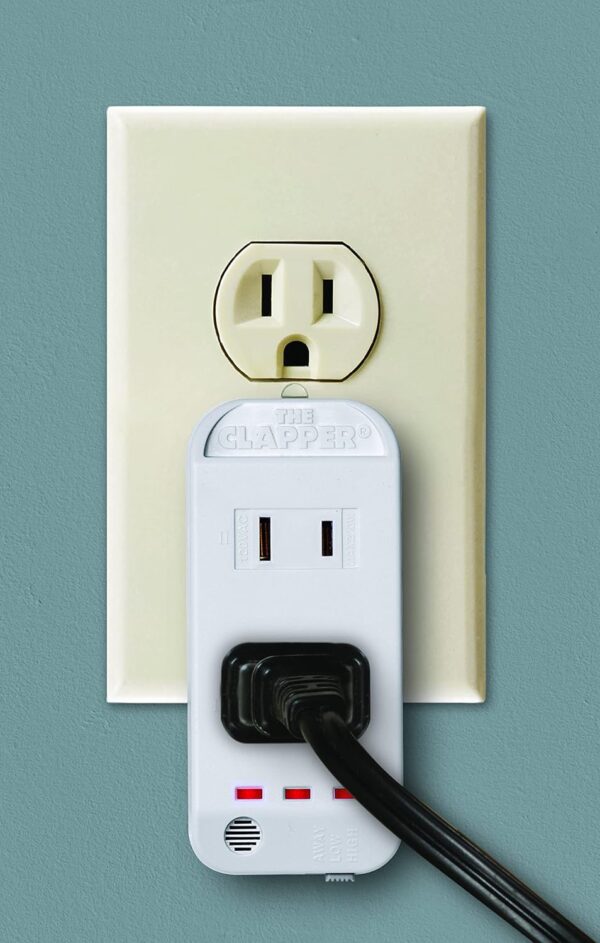 The Clapper, The Original Home Automation Sound Activated Device, On/Off Light Switch, Clap Detection - Kitchen Bedroom TV Appliances - 120v Wall Plug Smart Home Technology, As Seen On TV Home Gift - Image 2