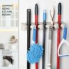 Home-it Mop and Broom Holder Wall Mount Garden Tool Storage Tool Rack Storage & Organization for the Home Plastic Hanger for Closet Garage Organizer (5-position) - Image 7