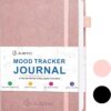 JUBTIC Mood Tracker Journal, Mental Health Journal for Women, 100-Day Self Care & Anxiety Journal with Wellness Tracker and Monthly Reflection, ADHD Planner to Practice Positive Thinking, Rose Gold