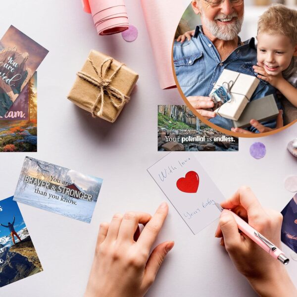Jinei 300 Inspirational Affirmation Cards Positive Motivational Cards Small Mini Encouragement Quotes for Women Mother's Day Church(Scenery Style) - Image 5