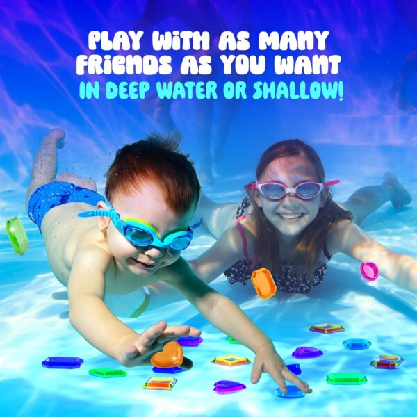 Dan&Darci Pool Gem Hunt Diving Game for Kids - Pools Toys for Kid Ages 6 7 8 9 10 11 12 Year Old - Water Games Swimming Dive Toy - Gifts for Girls, Boy Ages 6-8, 8-12, Summer Fun - Image 9