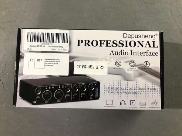 Depusheng RX2 usb audio interface computer recording sound card, home studio audio interface, can connect 48V condenser microphone, guitar recording - Image 10