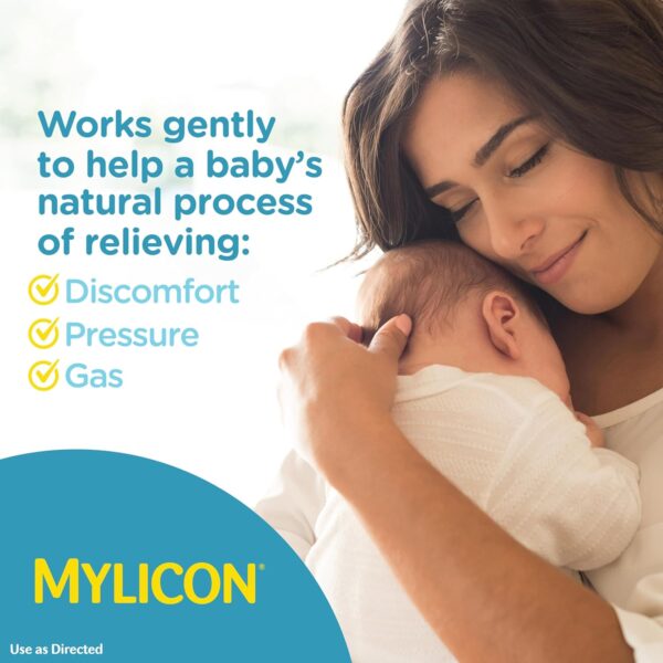 MYLICON Infants Gas Relief Drops for Infants and Babies, Dye Free Formula, 1 Fluid Ounce - Image 2