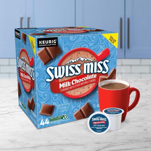 Swiss Miss Milk Chocolate Hot Cocoa, Single-Serve Keurig K-Cup Pods, Hot Chocolate, 44 Count - Image 8