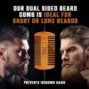 Viking Revolution Beard Comb & Beard Brush Set for Men -- Natural Boar Bristle Brush and Dual Action Pear Wood Comb w/Velvet Travel Pouch - Great for Grooming Beards and Mustaches - Image 4