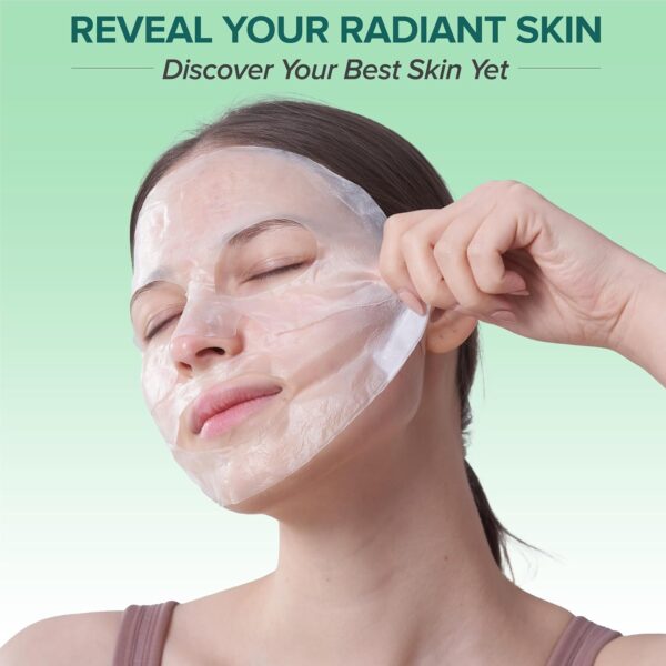 Bio-Collagen Real Deep Face Mask, Hydrating Overnight Hydrogel Mask, Pore Minimizing, Elasticity Boosting, With Natural Ingredients Facial Mask 45g (5-Pack) | TikTok Trend Items - Image 8