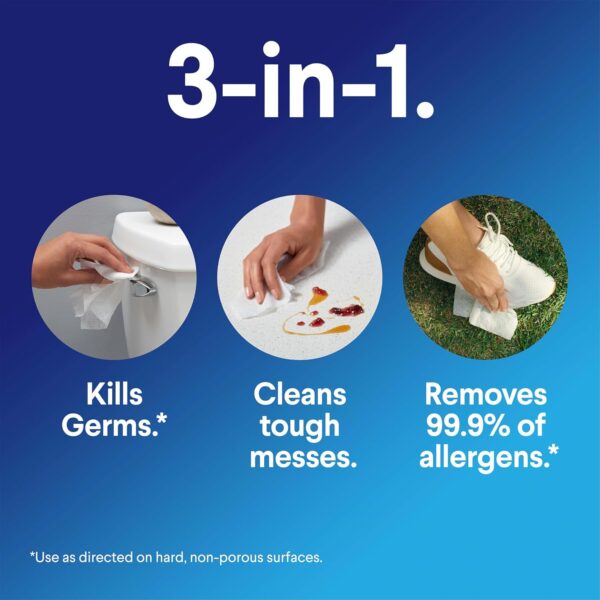 Clorox Disinfecting Wipes, Bleach Free, Household Essentials, Fresh Scent, Moisture Seal Lid, 75 Cleaning Wipes, Pack of 3 (New Packaging) - Image 4