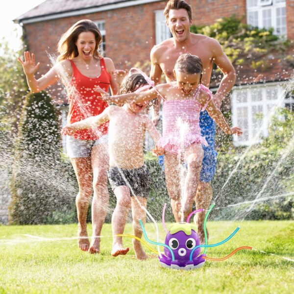 Outdoor Water Spray Sprinkler for Kids and Toddlers, Summer Outside Toys Backyard Games with 8 Wiggle Tubes, Attaches to Garden Hose Splashing Fun Toys for 3 4 5 6 7 8 Year Old Boys Girls Gifts - Image 2