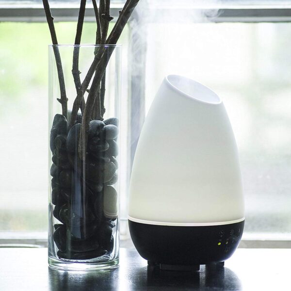 HealthSmart 500ML Essential Oil Diffuser for Large Rooms, Cool Mist Humidifier and Aromatherapy Diffuser, Adjustable Timer, Mist Mode and 7 LED Light Colors, White (Pack of 1) - Image 9
