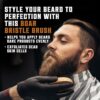 Viking Revolution Beard Comb & Beard Brush Set for Men -- Natural Boar Bristle Brush and Dual Action Pear Wood Comb w/Velvet Travel Pouch - Great for Grooming Beards and Mustaches - Image 3