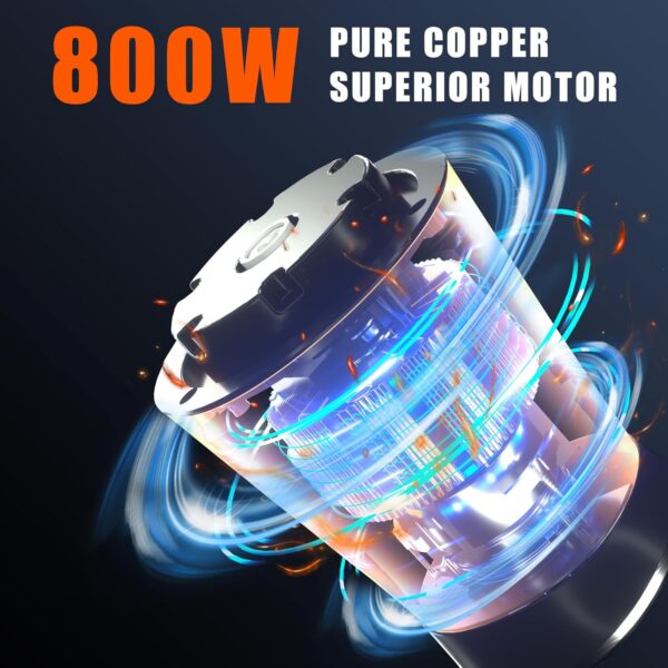 Electric Food Processor Meat Grinder 800W 2x12cups LED Timer Electric Food Chopper Vegetable chopper 3 layers 6 blades for Mincing Puree for home use kitchen aid for pet food,baby food by BUMET - Image 4