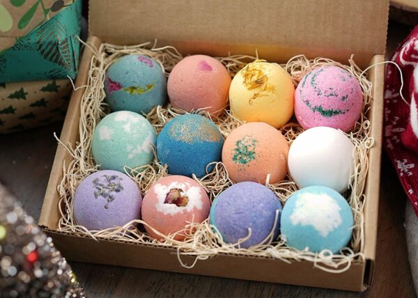 LifeAround2Angels Bath Bombs Gift Set 12 USA made Fizzies, Shea & Coco Butter Dry Skin Moisturize, Perfect for Bubble Spa Bath. Handmade Birthday Mothers day Gifts idea For Her/Him, wife, girlfriend - Image 9