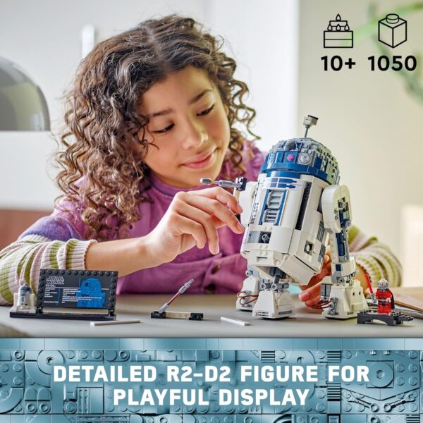 LEGO Star Wars R2-D2 Building Toy Set - Play or Display Star Wars Toy for Boys & Girls, Ages 10+ - Gift Ideas for Kids & Fans - Includes 25th Anniversary Darth Malak Minifigure - 75379 - Image 2