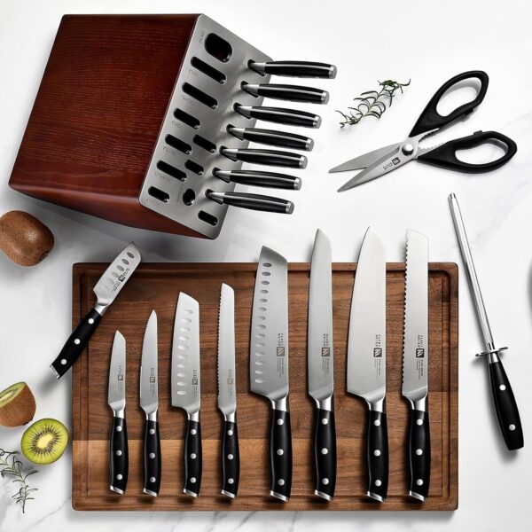 Stahl 19 Piece High Carbon Exclusive German Steel Knife Block Set (Black) - Image 5