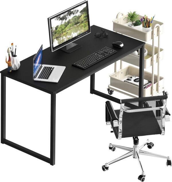 SHW Mission Home Office 48-Inch Computer Desk, Black - Image 5