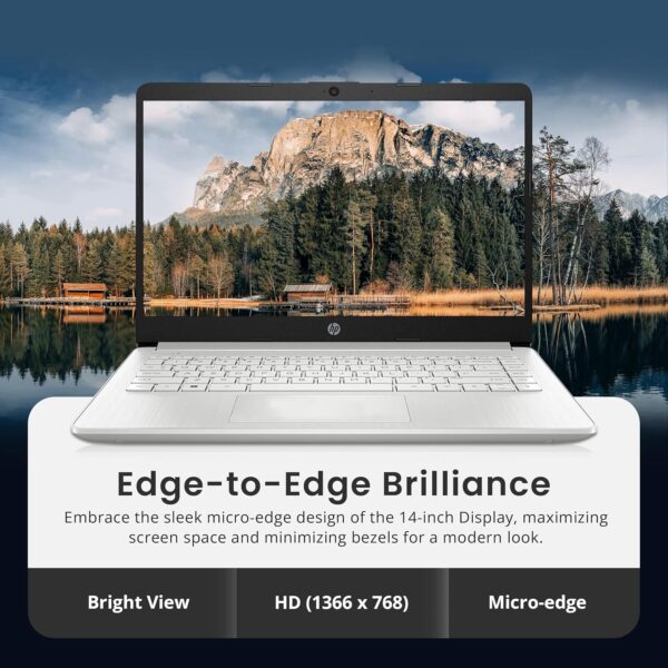 HP Flagship 14" Laptop with 1 Year Office 365 | 16GB RAM | 1.28TB Storage(128GB EMMC & 160GB Docking Station & 1TB Cloud Storage) | Intel 4-Core Processor | Webcam| Silver | Windows 11 - Image 4