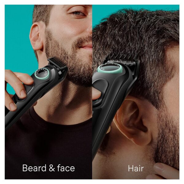 Braun All-In-One Style Kit Series 3 3450, 5-in-1 Trimmer for Men with Beard Trimmer, Ear & Nose Trimmer, Hair Clippers & More, Ultra-Sharp Blade, 40 Length Settings and Washable - Image 4