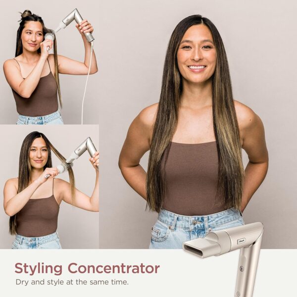 Shark HD430 FlexStyle Air Styling & Drying System, Powerful Hair Dryer Brush & Multi-Styler with Auto-Wrap Curlers, Paddle Brush, Oval Brush, Concentrator Attachment, Stone - Image 7