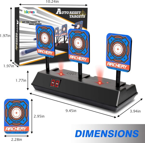 KKONES Electric Scoring Auto Reset Shooting Digital Target for Nerf Guns Shooting Target - Image 7