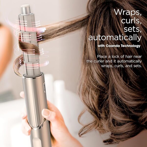 Shark HD430 FlexStyle Air Styling & Drying System, Powerful Hair Dryer Brush & Multi-Styler with Auto-Wrap Curlers, Paddle Brush, Oval Brush, Concentrator Attachment, Stone - Image 2