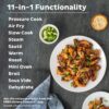 Instant Pot Duo Crisp 11-in-1 Air Fryer and Electric Pressure Cooker Combo with Multicooker Lids that Fries, Steams, Slow Cooks, Dehydrates,Free App With Over 800 Recipes, Black/Stainless Steel, 8QT - Image 4