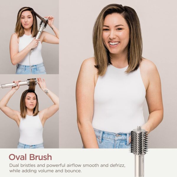 Shark HD430 FlexStyle Air Styling & Drying System, Powerful Hair Dryer Brush & Multi-Styler with Auto-Wrap Curlers, Paddle Brush, Oval Brush, Concentrator Attachment, Stone - Image 5