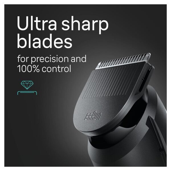 Braun All-In-One Style Kit Series 3 3450, 5-in-1 Trimmer for Men with Beard Trimmer, Ear & Nose Trimmer, Hair Clippers & More, Ultra-Sharp Blade, 40 Length Settings and Washable - Image 7