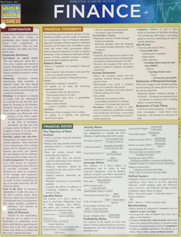 Finance (Quick Study Business)