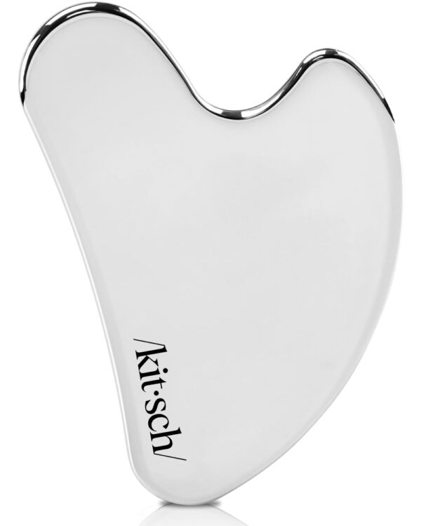 Kitsch Stainless Steel Gua Sha Facial Tools, Lymphatic Drainage Massager for Face, Chin & Jawline Sculpting, Body Guasha Tool for Muscle Tension, Skin Care Gift for Mom Women - Image 6
