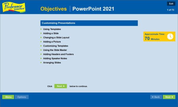 Professor Teaches Office 2021/365 & Windows 11 with Skill Assessment & 6 Courses - Interactive Training for Word, Excel, PowerPoint, Outlook, Access, Publisher & More! - CD/DVD - Image 3