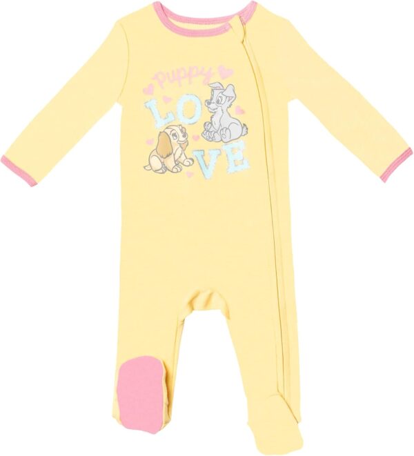 Disney Junior Baby Girls 2 Pack Zip Up Sleep N' Plays Newborn to Infant Sizes (Newborn - 24 Months) - Image 2