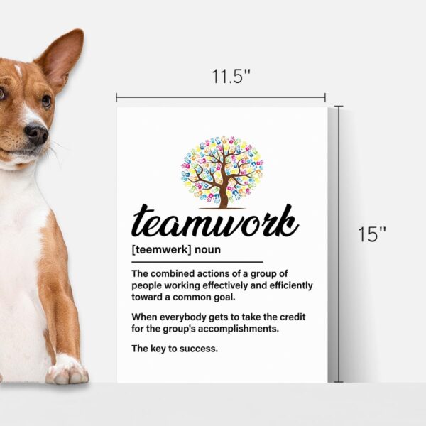 NGAEAK Office Wall Decor Canvas Painting Framed Wall Art Decor for Home Office, Teamwork Definition Canvas Print - Image 5