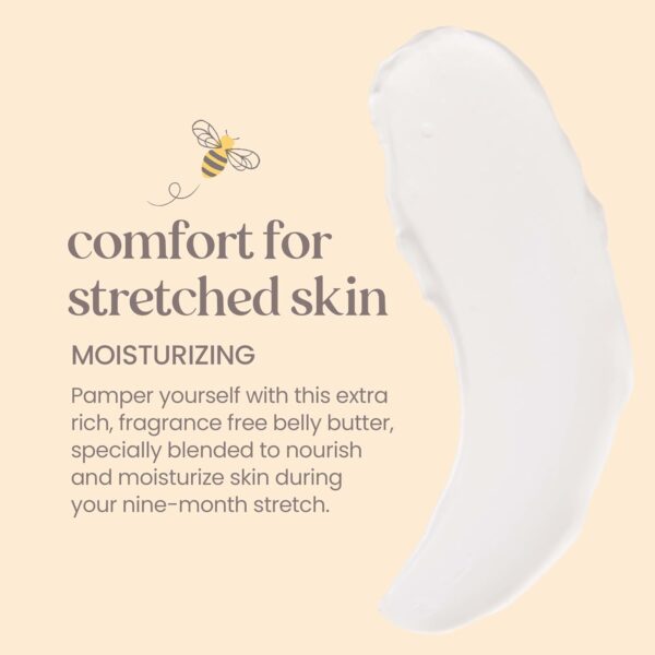 Burt's Bees Mothers Day Gifts, Mama Belly Butter Stretch Mark Cream for Pregnancy Massages Body & Reduces Scar Appearance, Prenatal & Postnatal Tummy Skin Care, Shea Butter & Vitamin E, 6.5 Oz Tub - Image 3