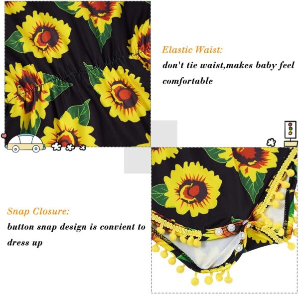 Ahegao 0-24 Months Baby Floral Romper Toddlers Outfits Infant Playsuits + Headband Jumpsuit - Image 3