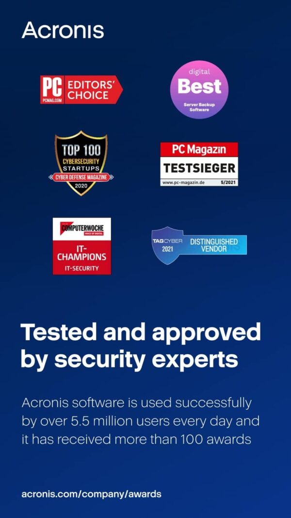 Acronis Cyber Protect Home Office 2023 | Essentials | 3 PC/Mac | 1 Year | Windows/Mac/Android/iOS | pure Backup | Activation Code by post - Image 5