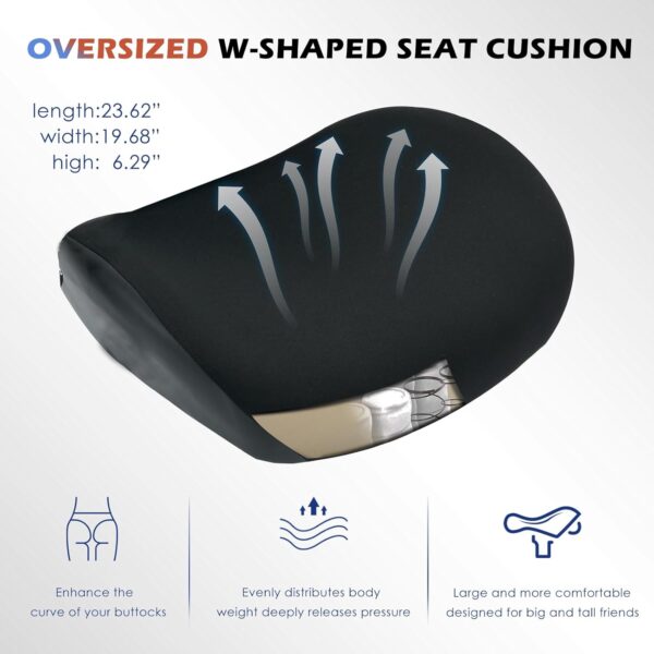 700lbs Big and Tall Office Chair with Wide Thick Seat Cushion for Sitting All Day,Ergonomic Mesh Desk Chair with Adjustable Lumbar Support for Heavy People,4D Armrests - Image 8
