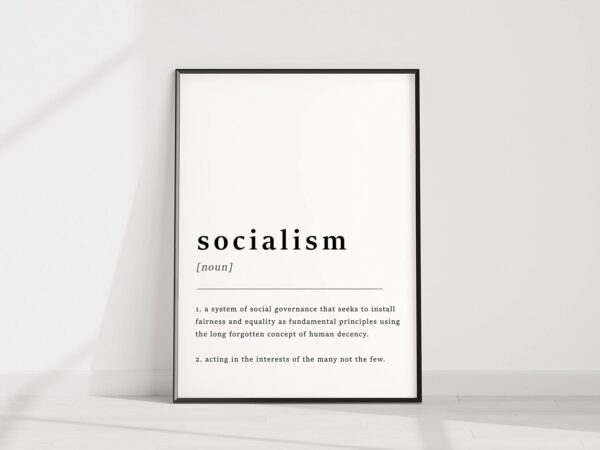 Generic Definition Of Socialism Quote Poster Print, Socialist Print, Home Art, Funny Poster, Funny Quotes, Wall Print, Typography, Wall Art,292, 11 x 17 Inches, 16 x 24 Inches. 24 x 36 Inches, white