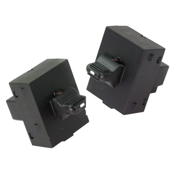 Power Set of 2 Rear Driver & Passenger Side Black LH Pair for Jeep for Grand Cherokee 1994-2004 6-Prong Blade Male Terminal 1 Female Connector-Configuration Window Switch-Part Name