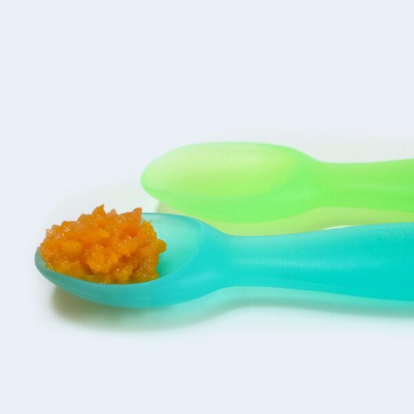ChooMee Silicone Baby Spoons | 4 Months +, First Stage Baby Led Weaning and Self Feeding | Soft Spoon with Firm Handle | Designed in USA, BPA Free, Premium Grade Platinum Silicone | 2 CT - Image 7