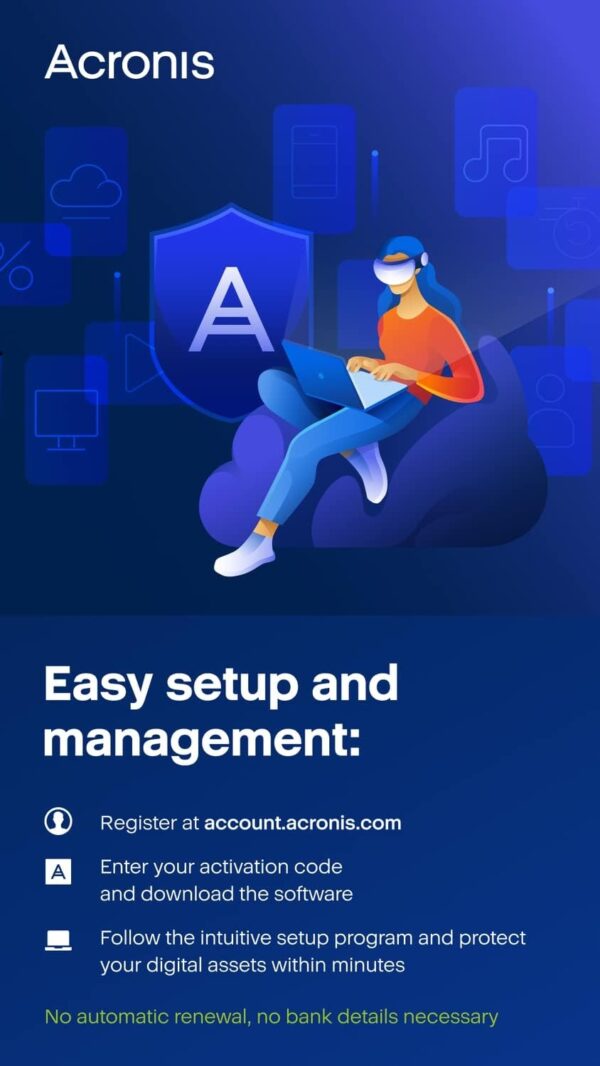 Acronis Cyber Protect Home Office 2023 | Essentials | 3 PC/Mac | 1 Year | Windows/Mac/Android/iOS | pure Backup | Activation Code by post - Image 4