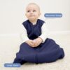 Looxii Fleece Baby Sleep Sack 0-6 Months 2 Pack 1.5 TOG Baby Wearable Blanket with 2-Way Zippers Soft Warm Toddler Sleeping Sack - Image 5