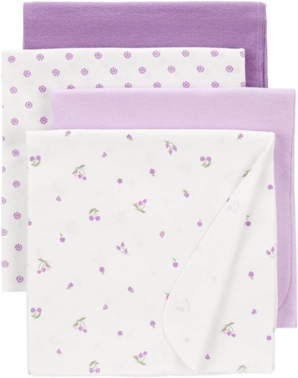Carter's Baby 4-Pack Receiving Blankets (Purple)