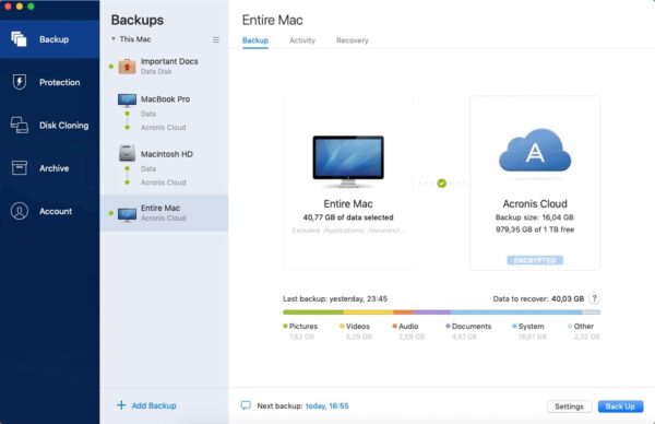 Acronis Cyber Protect Home Office 2023 | Essentials | 3 PC/Mac | 1 Year | Windows/Mac/Android/iOS | pure Backup | Activation Code by post - Image 7