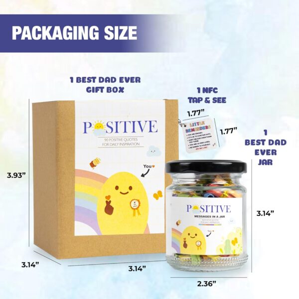 90 Positive Messages in a Jar with NFC Keychain, Mothers Day Gifts, Self Care Gifts for Women, Positive Affirmation Gift, Anxiety Relief, Graduation Gifts, Birthday Gifts for Women - Image 5
