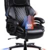 Big and Tall Office Chair 500lbs for Heavy People with Adjustment Lumbar Support Heavy Duty Leather Executive Office Chair with Quiet Rubber Wheels